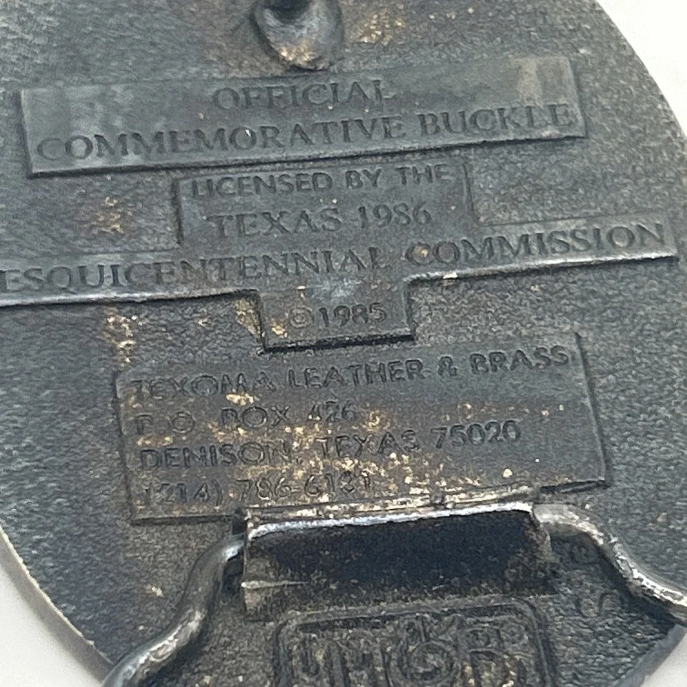 Vintage Men's Belt Buckle‎ State of Texas Sesquicentennial Celebration 1836-1986